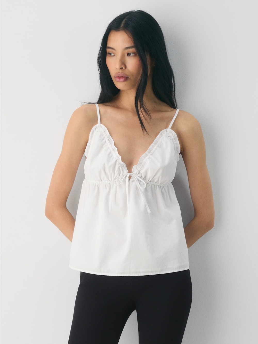 Aritzia - Wilfred Caviar Poplin Camisole